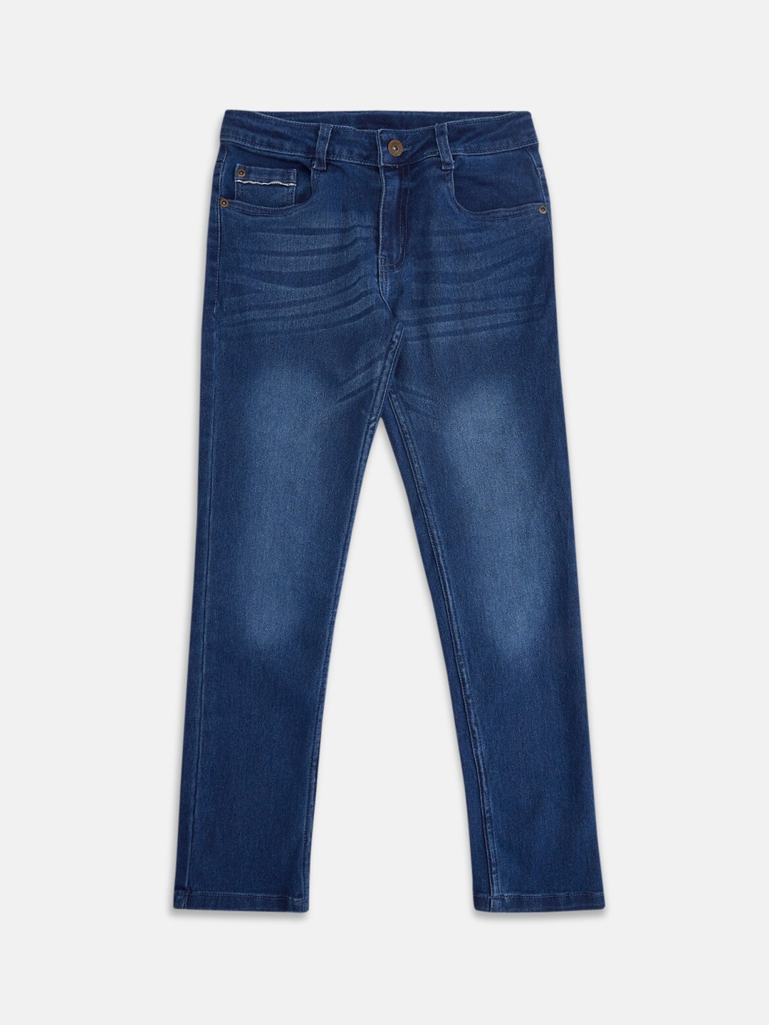 

Pantaloons Junior Boys Blue Tapered Fit Light Fade Jeans