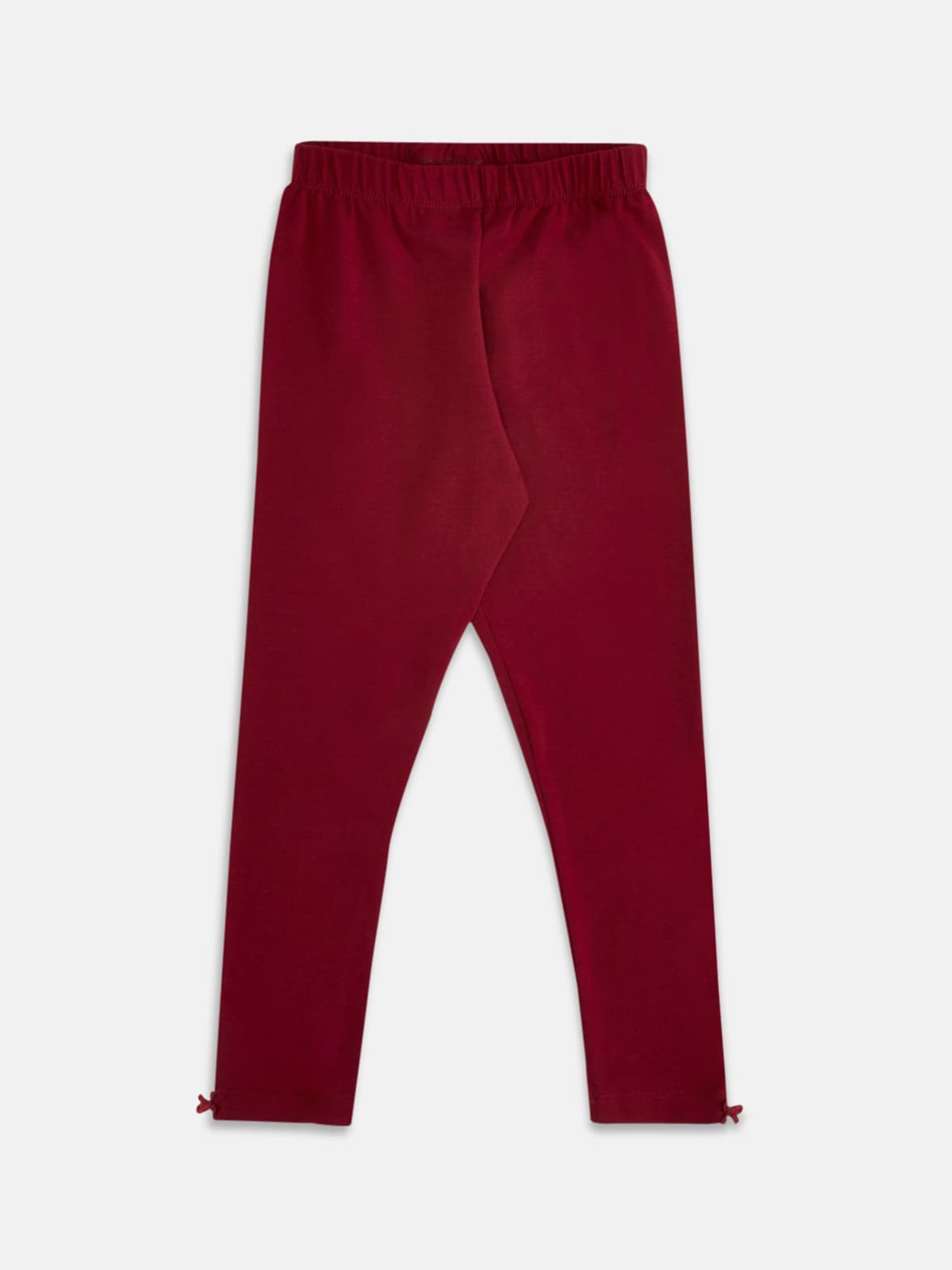 

Pantaloons Junior Girls Maroon Solid Ankle-Length Leggings