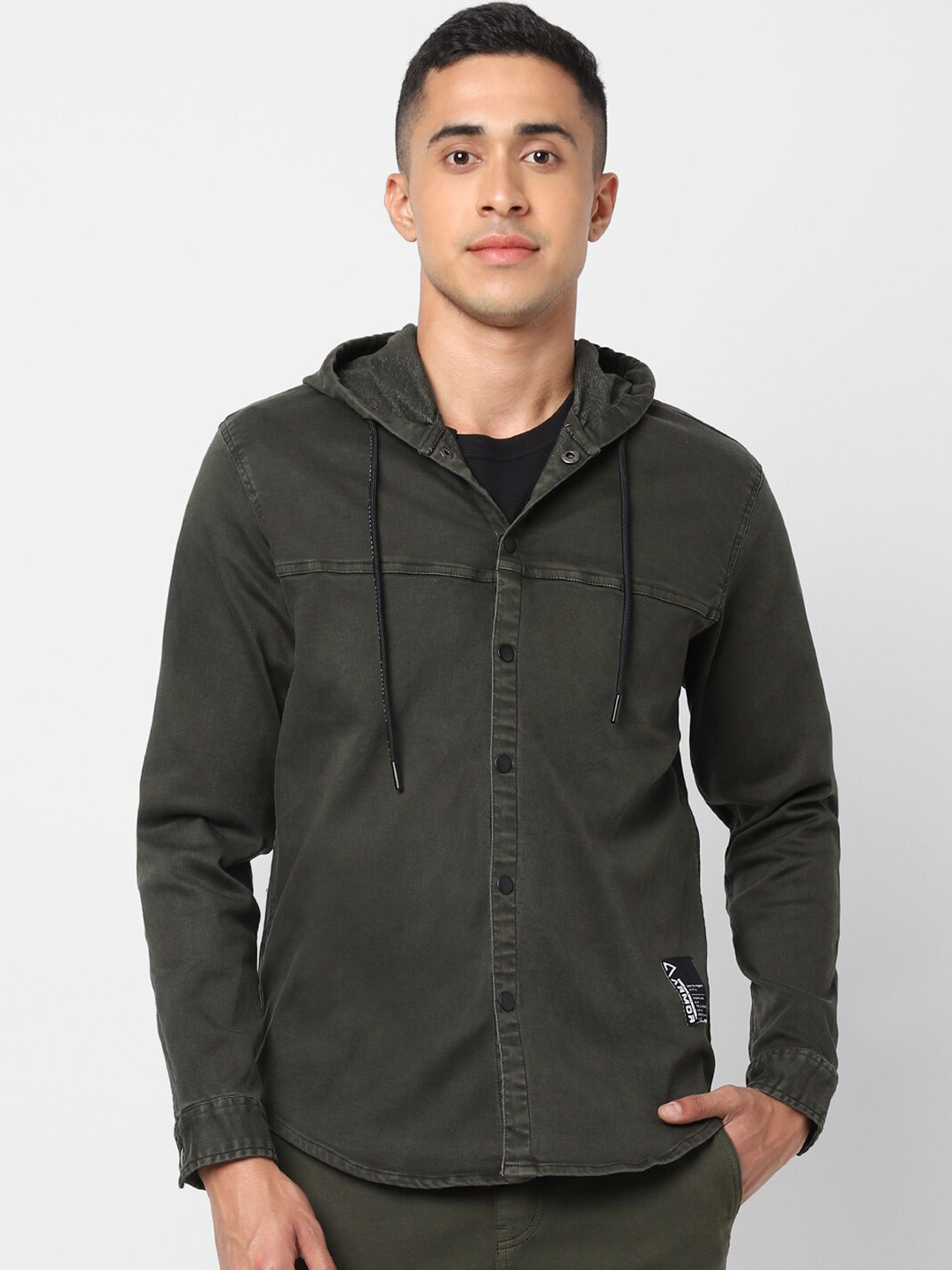 

Street Armor by Pantaloons Men Olive Green Casual Shirt