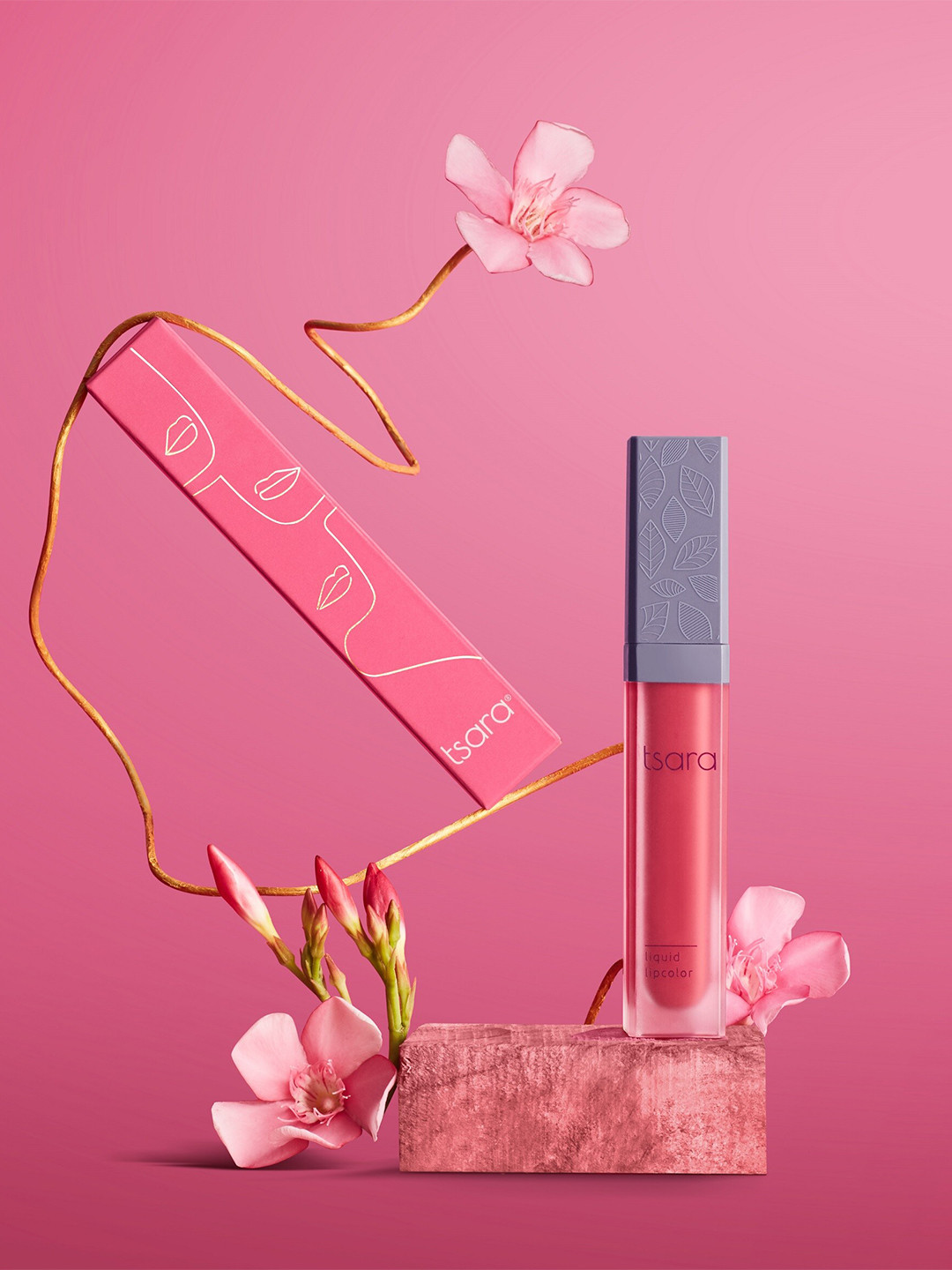 

tsara Organic Vegan Liquid Lip Color 7 ml - Project Rose, Pink