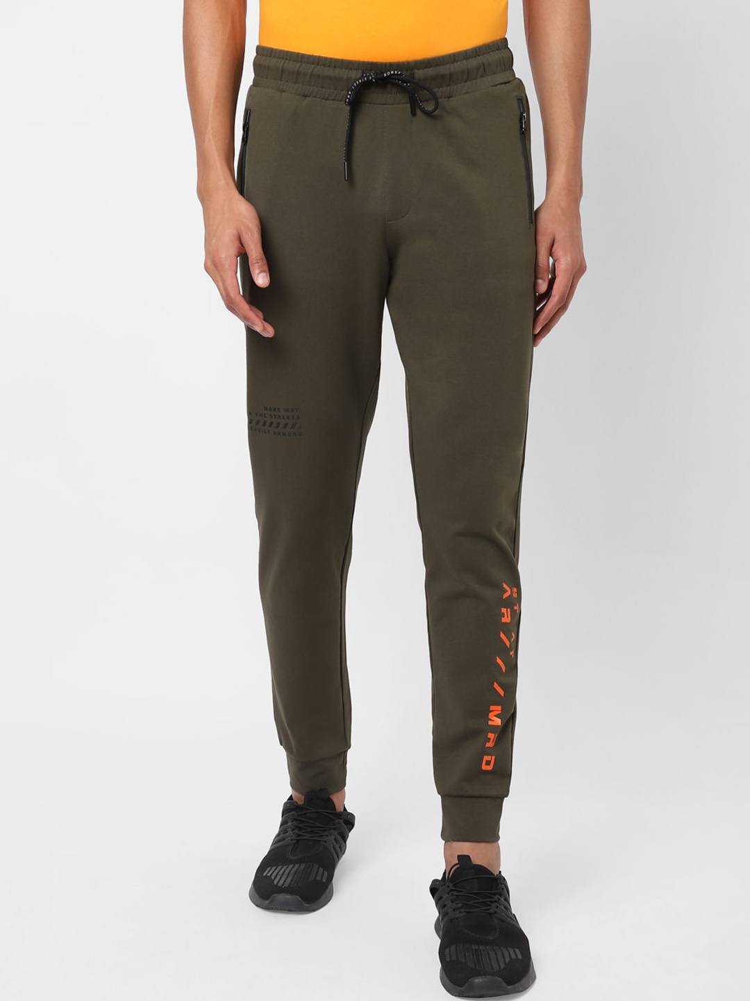 

Street Armor by Pantaloons Men Olive-Green Solid Joggers