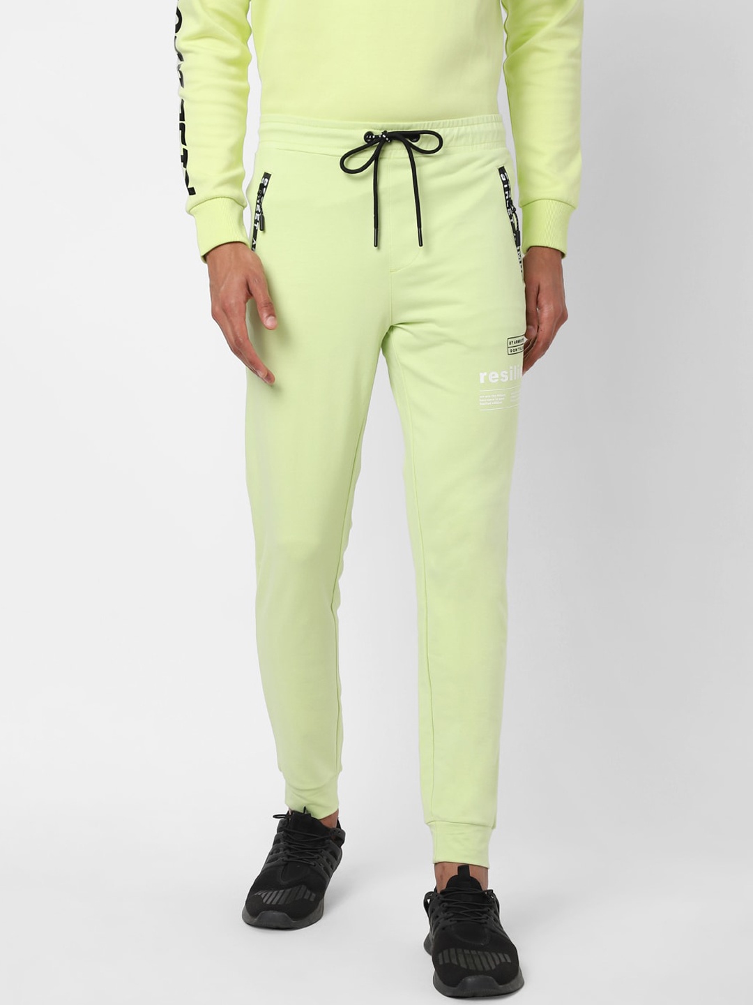 

Street Armor by Pantaloons Men Lime Green Solid Jogger Track pant