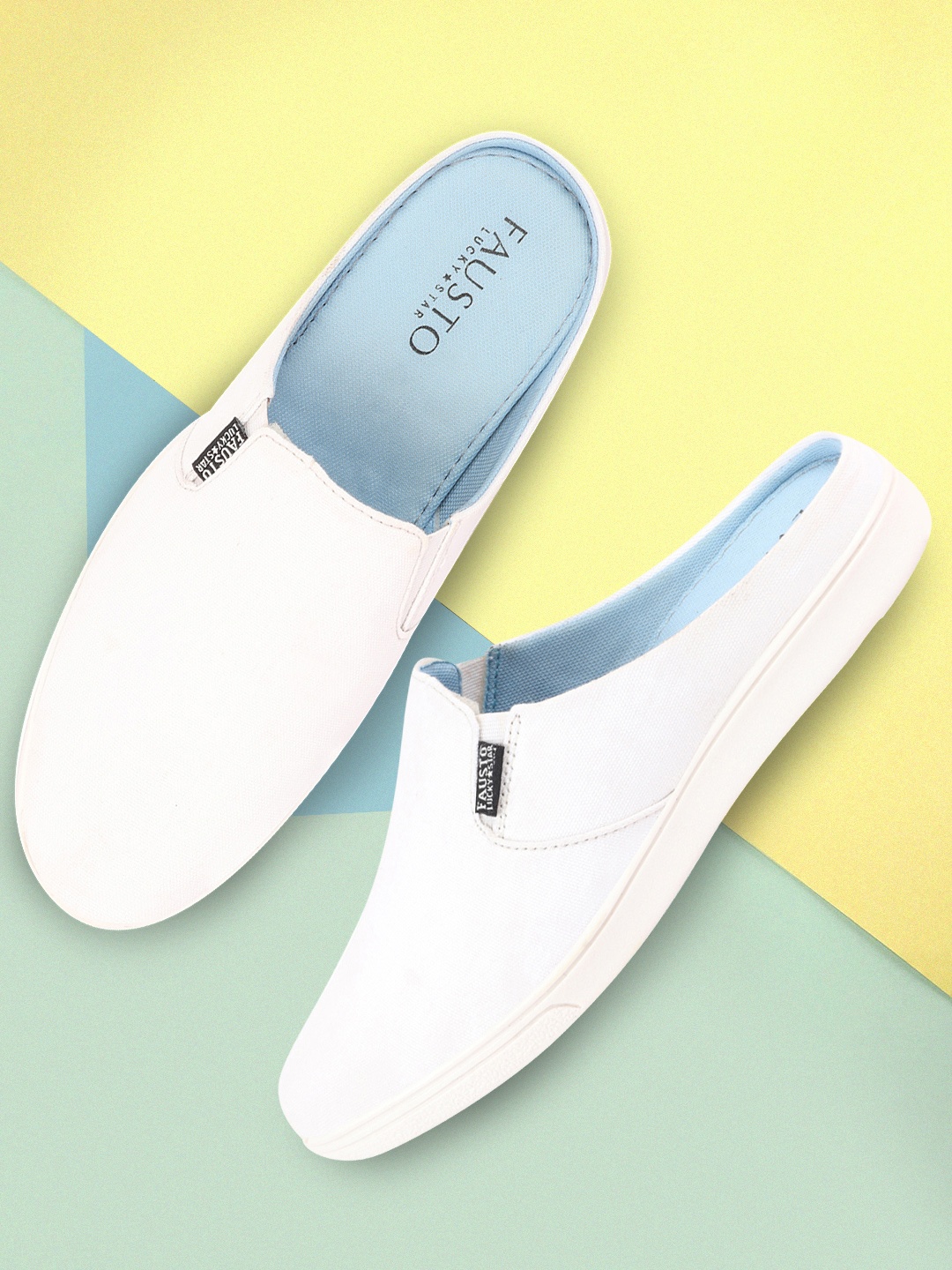 

FAUSTO Men White Slip-On Sneakers
