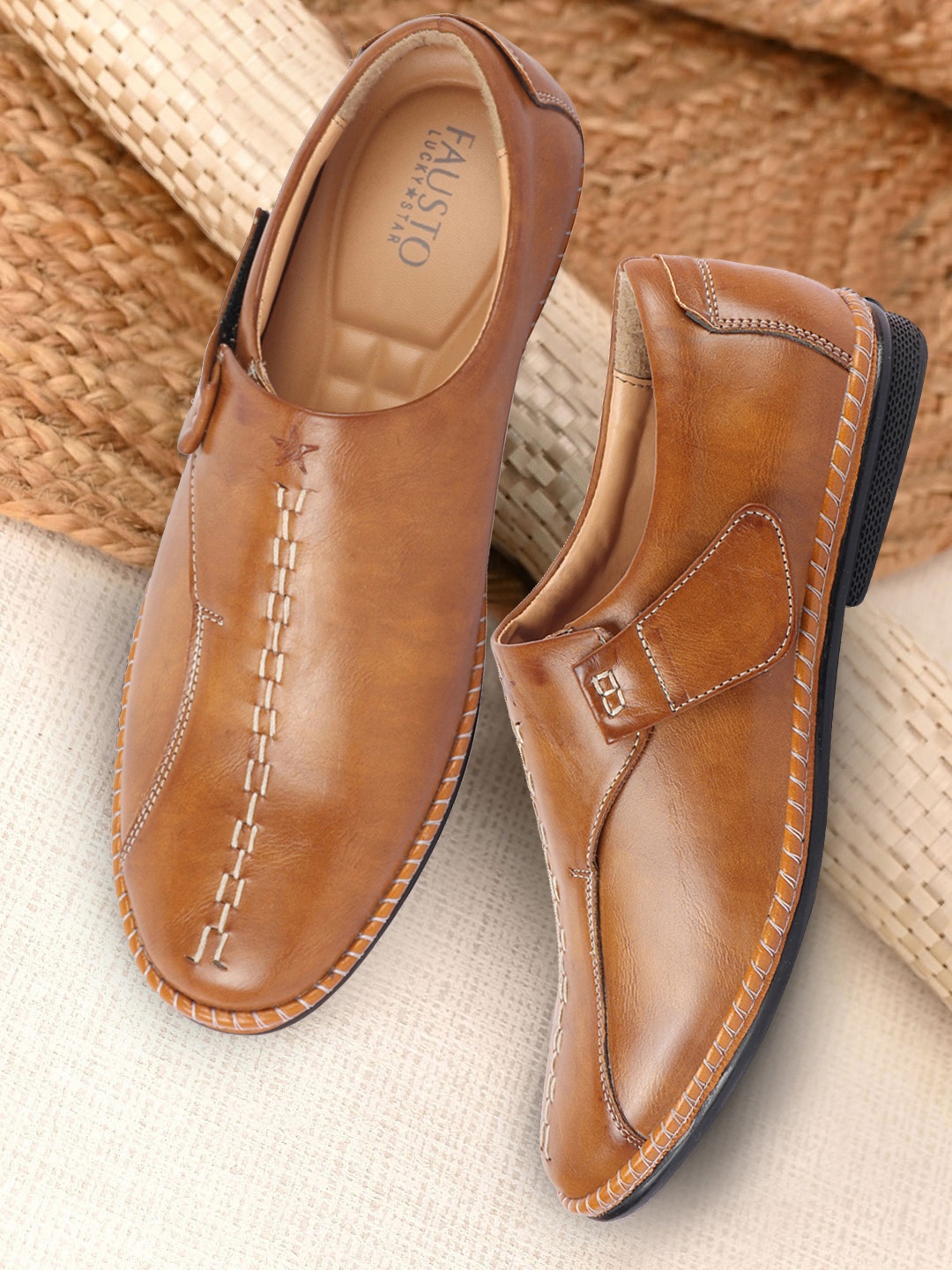 

FAUSTO Men Tan PU Sneakers