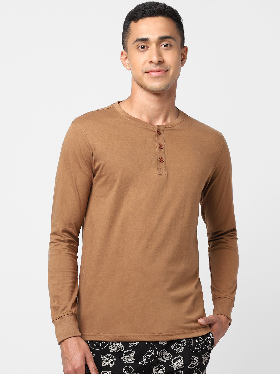 

Ajile by Pantaloons Men Orange Slim Fit T-shirt