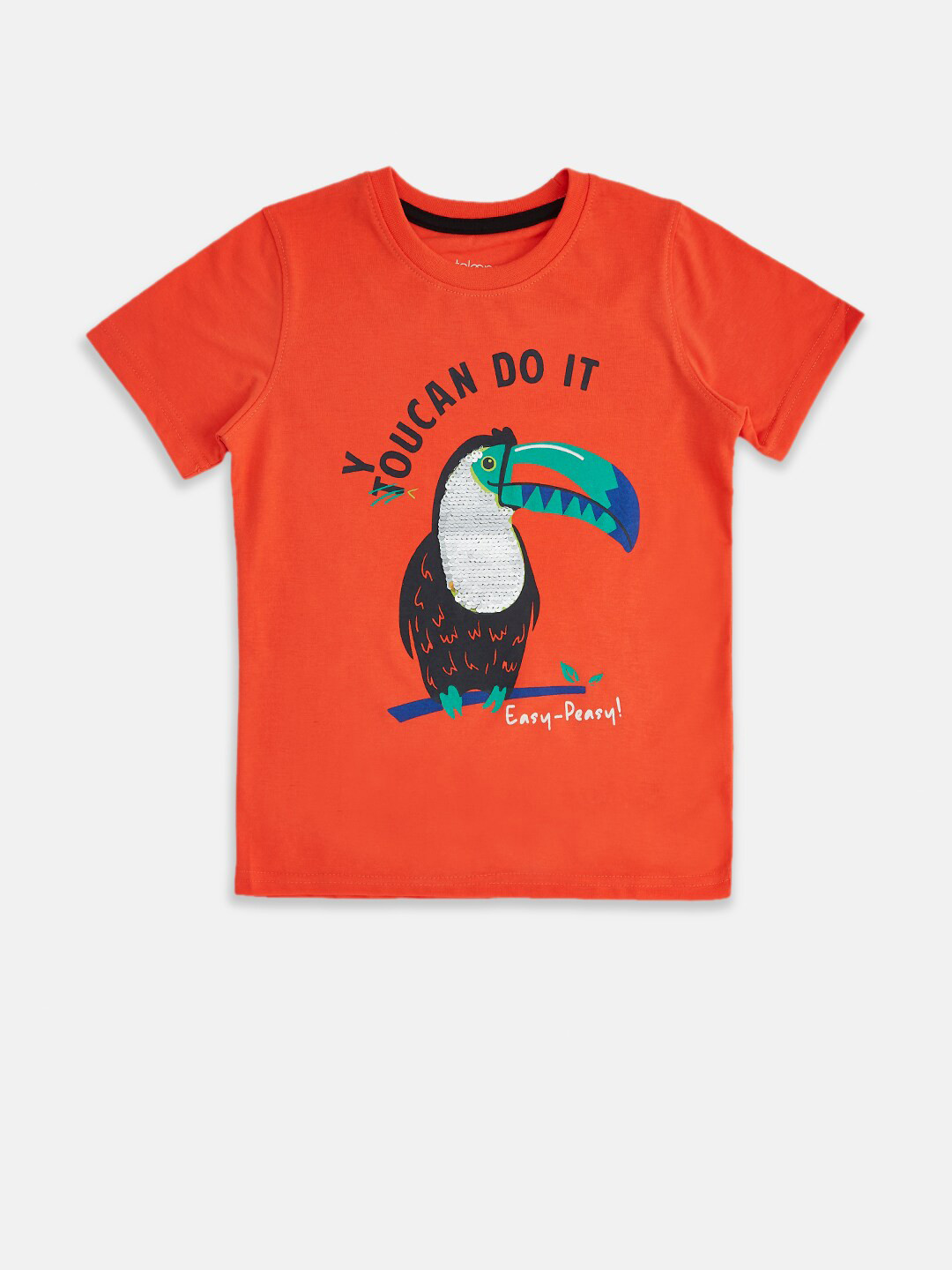 

Pantaloons Junior Boys Coral Printed T-shirt