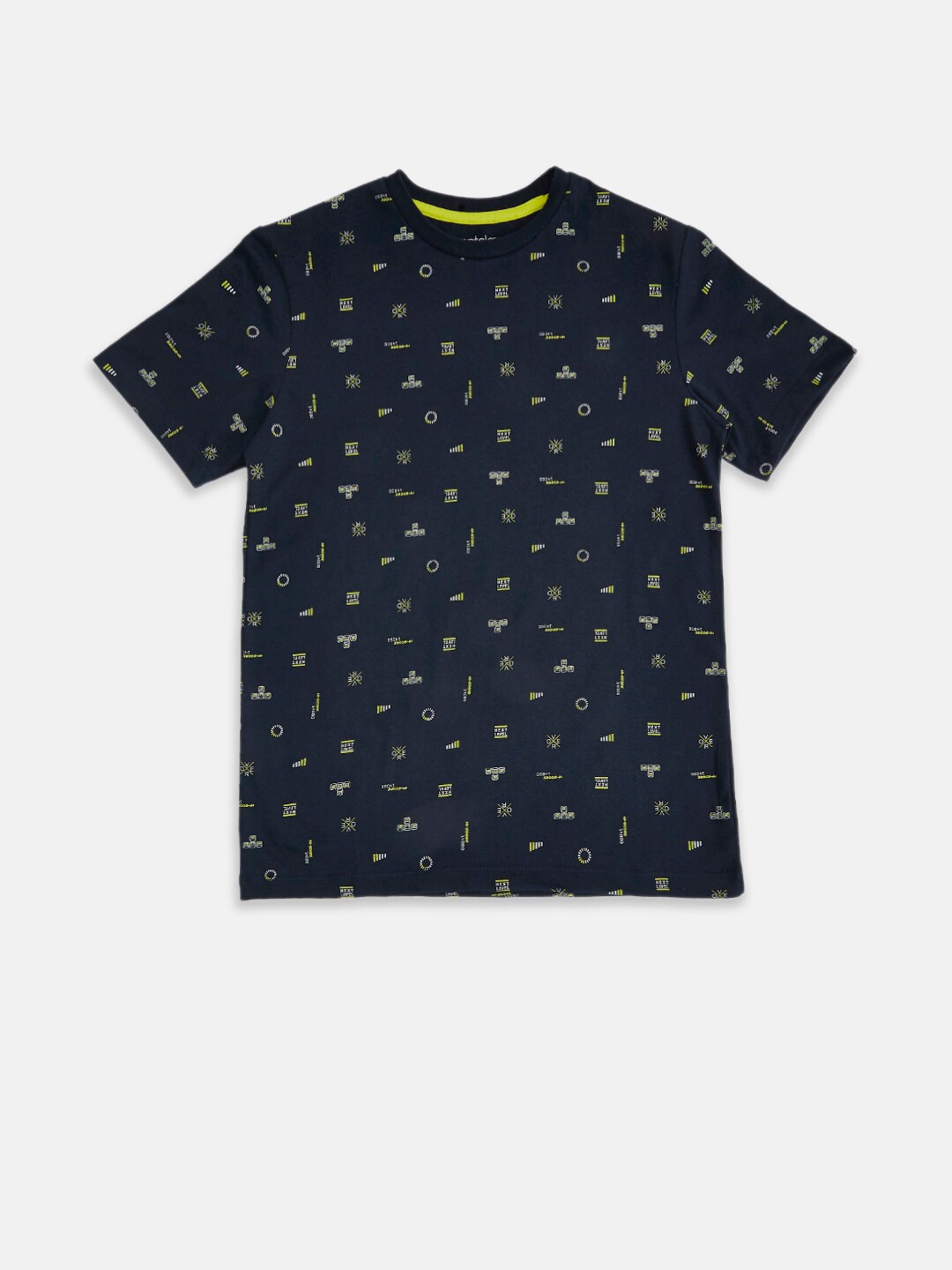 

Pantaloons Junior Boys Navy Blue Printed T-shirt