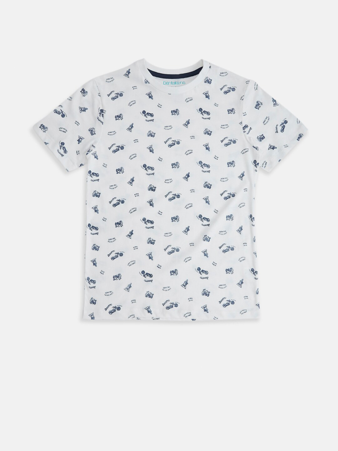 

Pantaloons Junior Boys White Printed T-shirt