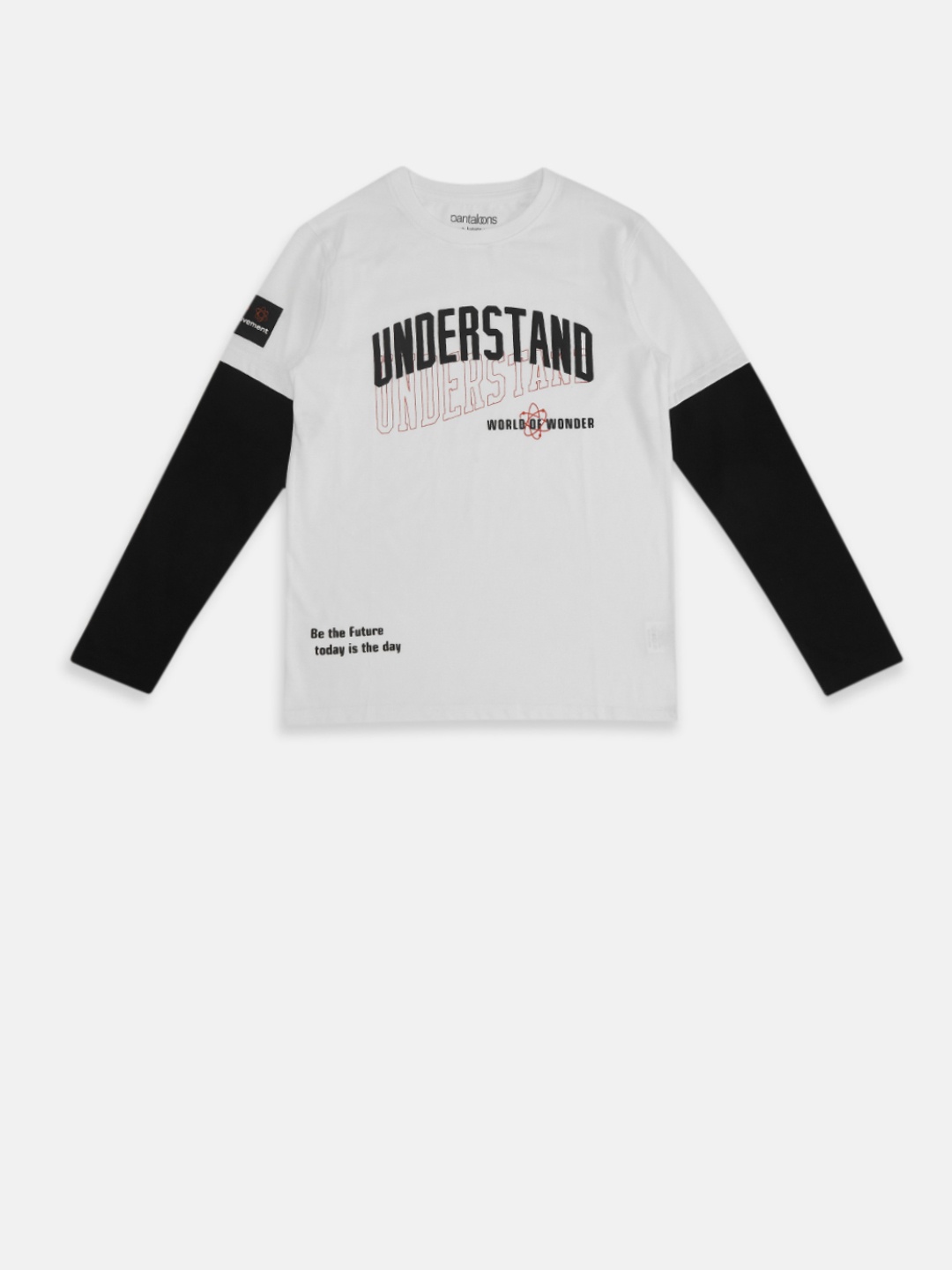 

Pantaloons Junior Boys White Typography Printed T-shirt
