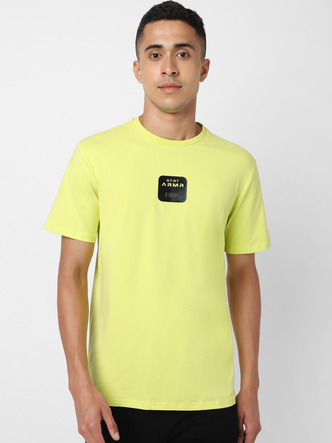 

Street Armor by Pantaloons Men Lime Green Solid T-shirt