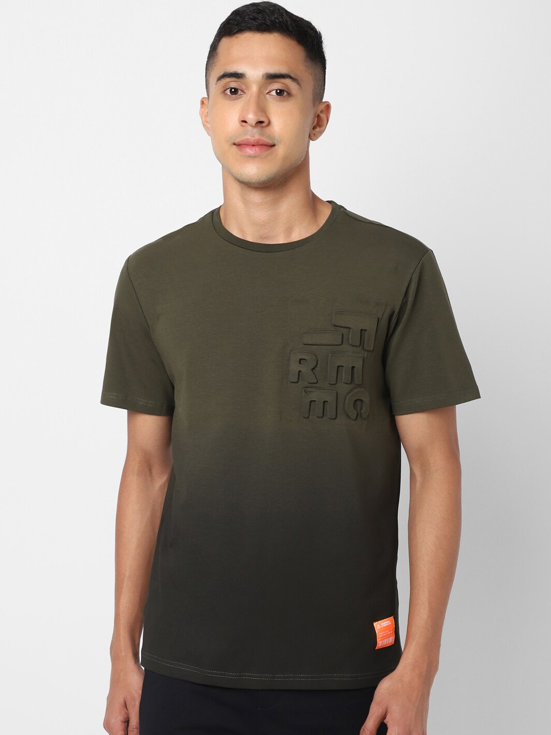 

Street Armor by Pantaloons Men Olive Green Ombre T-shirt