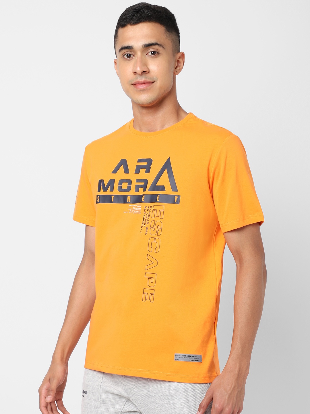 

Street Armor by Pantaloons Men Orange Typography Printed T-shirt