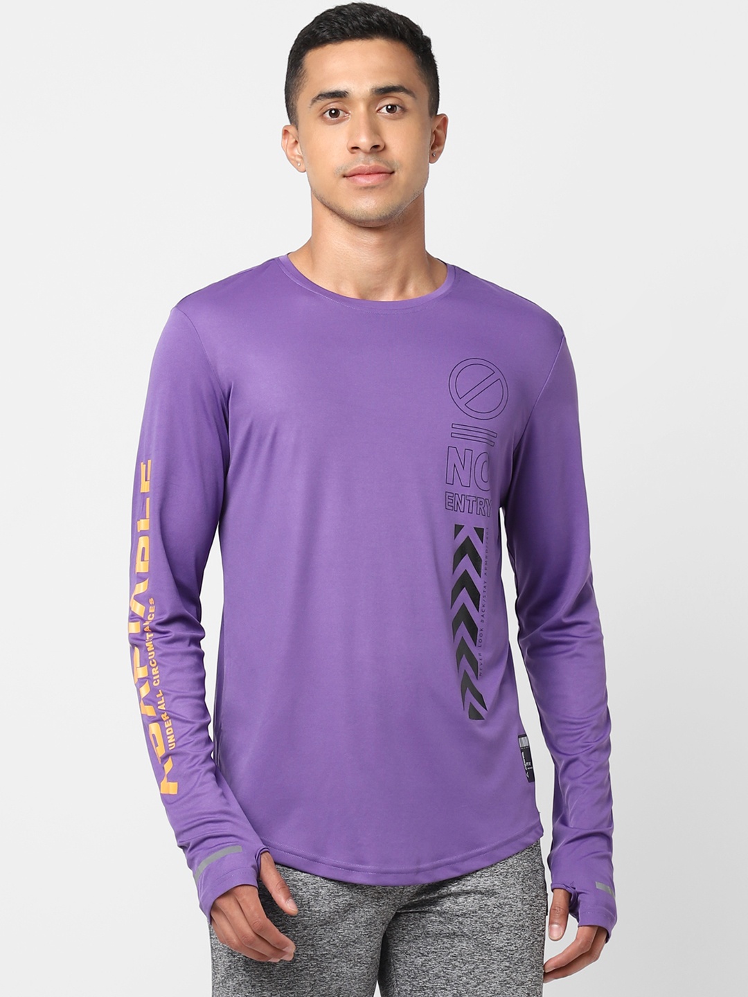 

Street Armor by Pantaloons Men Purple Typography Printed Polyester T-shirt