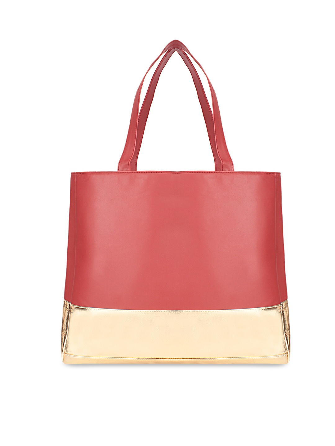 

Berrypeckers Red Colourblocked Shopper Tote Bag