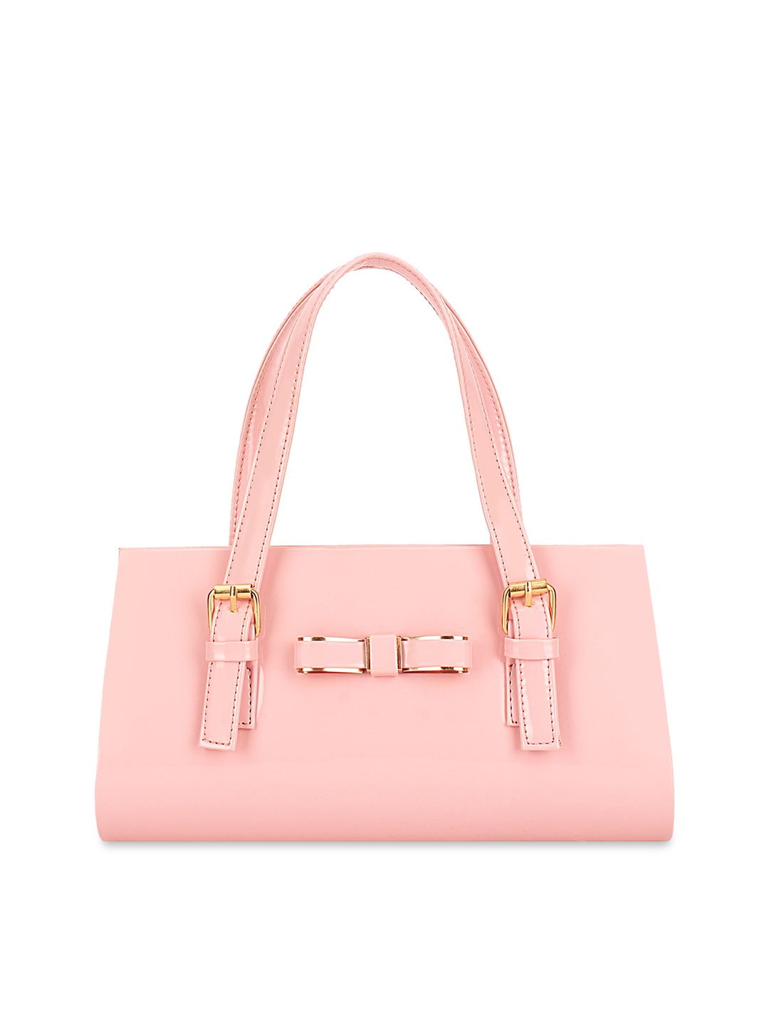 

Berrypeckers Pink PU Structured Shoulder Bag with Bow Detail