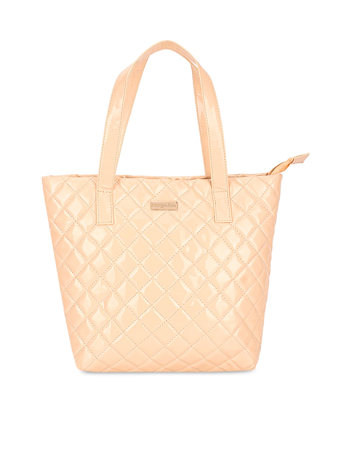 

Berrypeckers Cream-Coloured Quilted Shopper Shoulder Bag