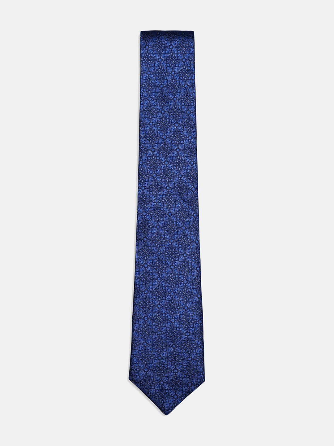 

Blackberrys Men Navy Blue Printed Skinny Tie