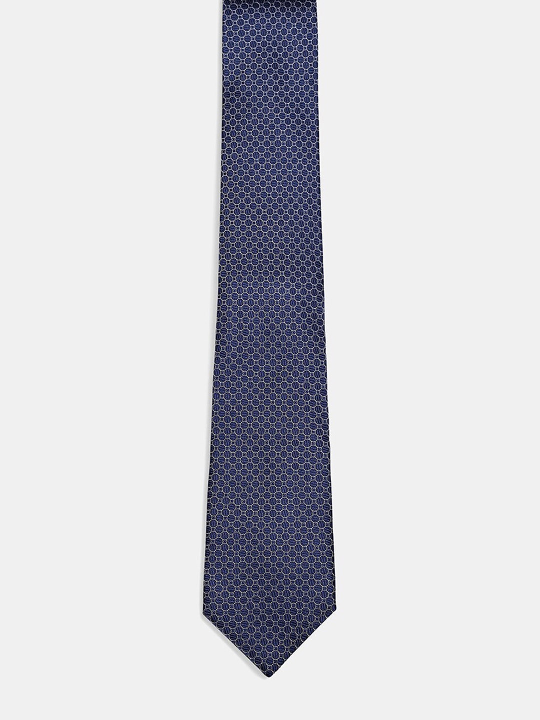 

Blackberrys Men Navy Blue Printed Skinny Tie