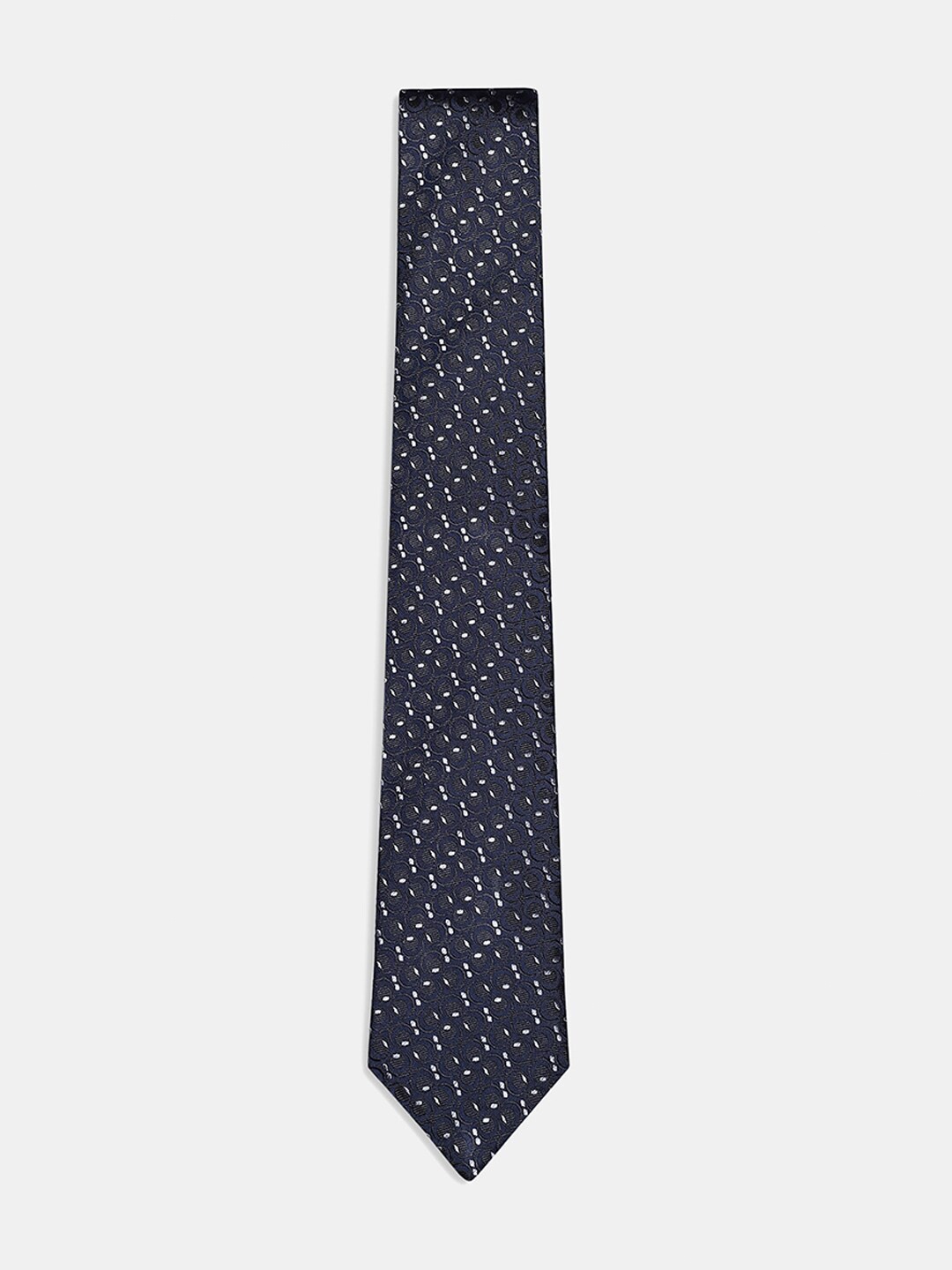

Blackberrys Men Navy Blue Printed Skinny Tie