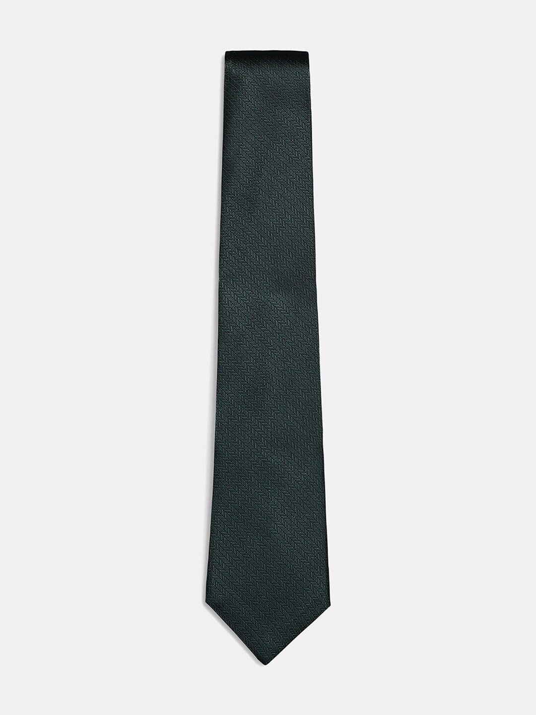 

Blackberrys Men Green Printed Skinny Tie