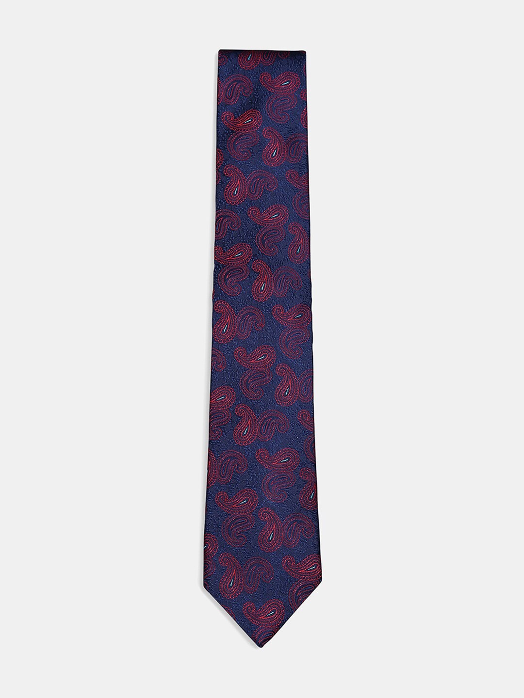 

Blackberrys Men Navy Blue Printed Skinny Tie