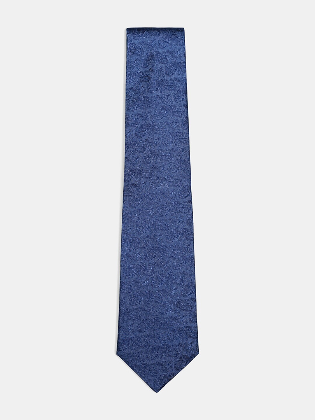 

Blackberrys Men Navy Blue Woven Design Skinny Tie