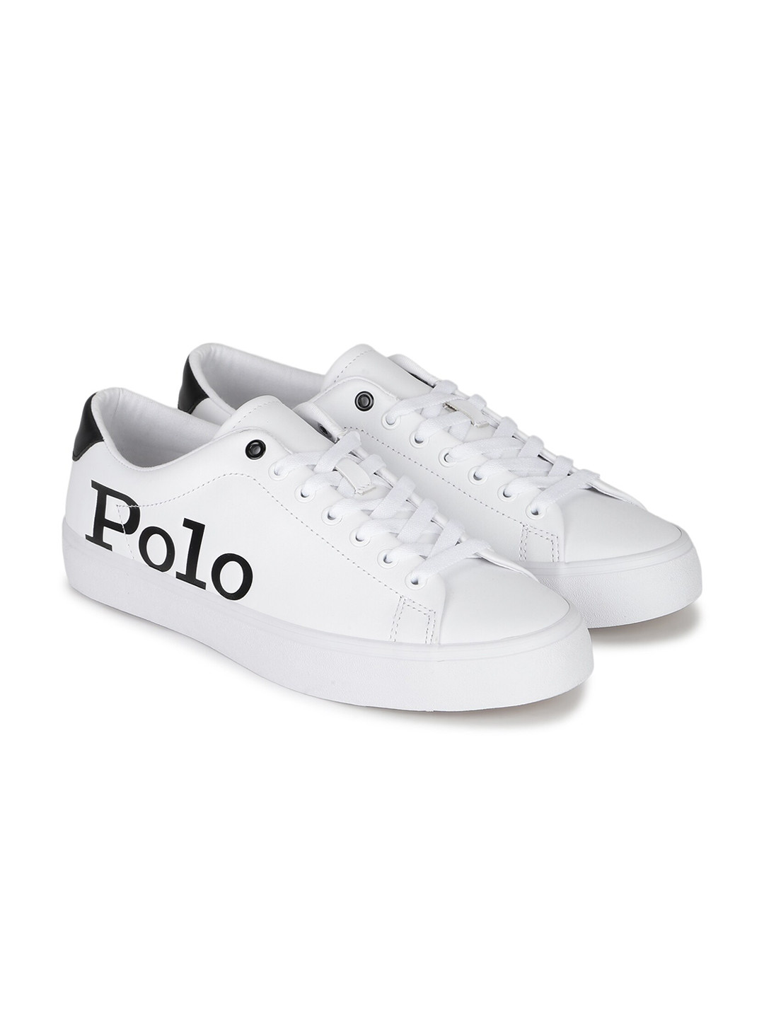 

Polo Ralph Lauren Men White Brand Logo Printed Sneakers