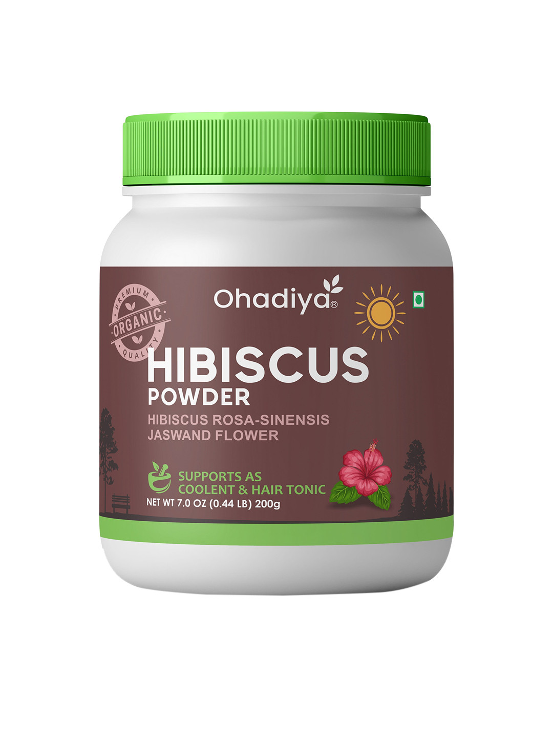 

Ohadiya Premium Organic Hibiscus Powder For Hair - 200 g, Brown