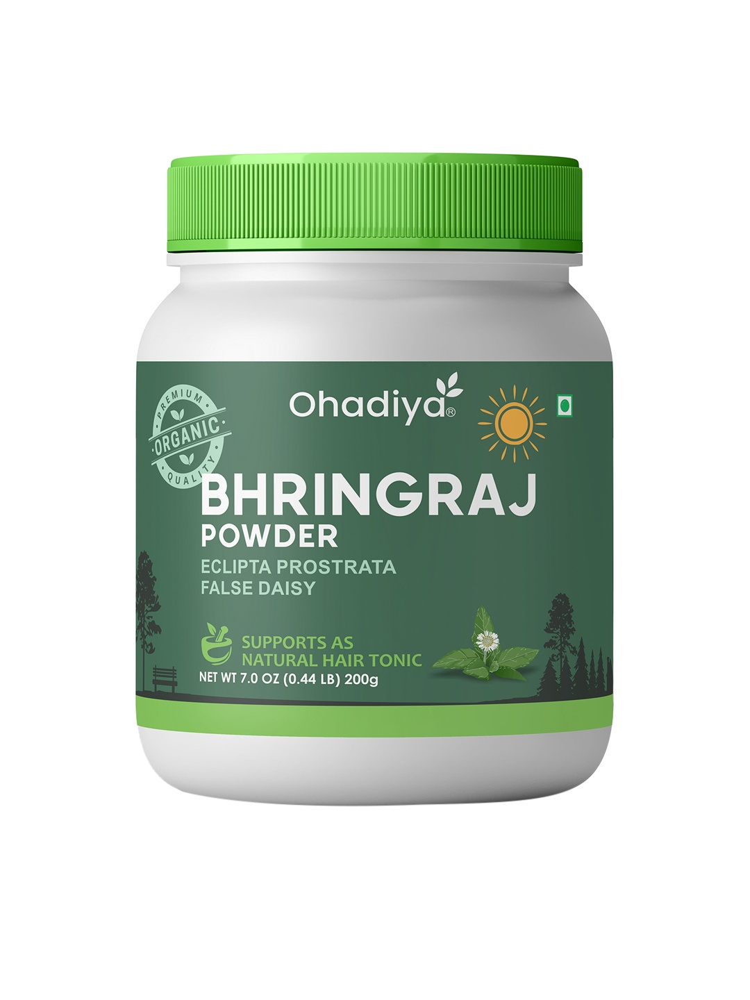 

Ohadiya Organic Pure Antioxidant Bhringraj Powder Soft Shiny Hair - 200 gm, Brown