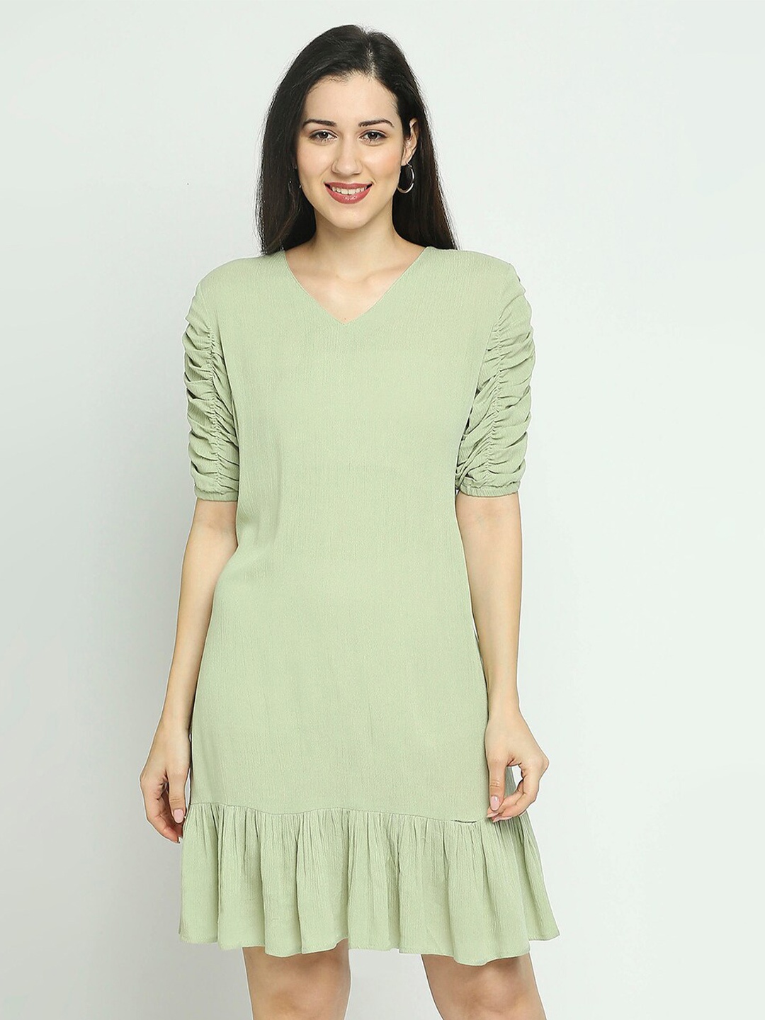 

ZINNIA Women Green A-Line Dress