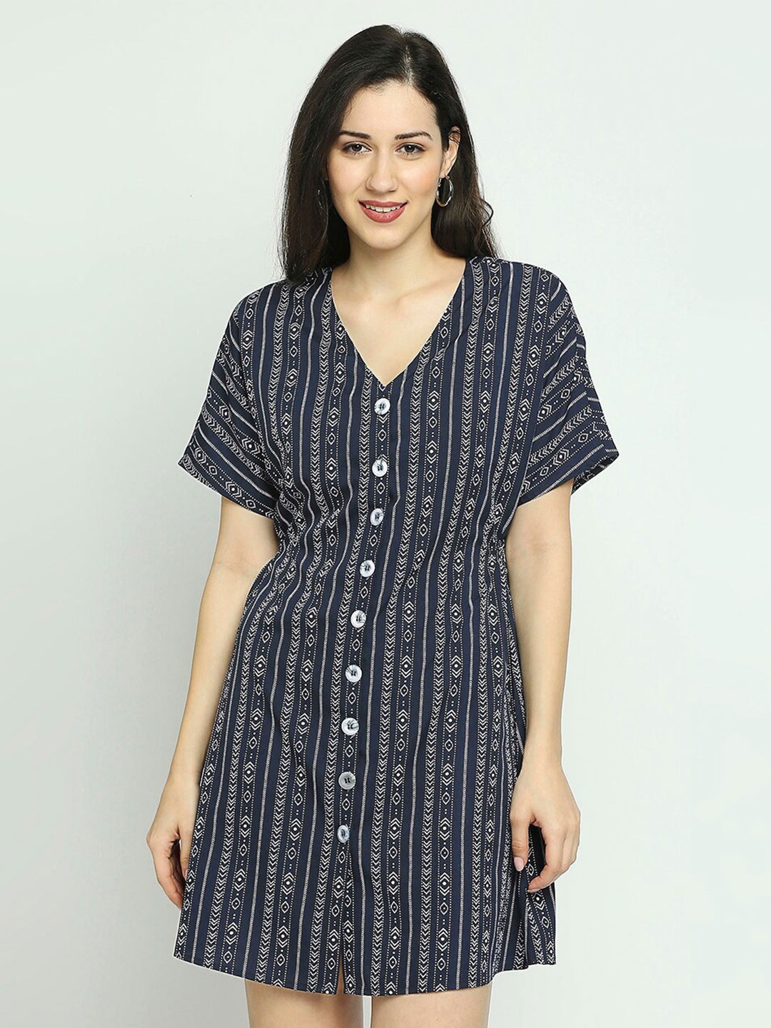 

ZINNIA Blue A-Line Dress
