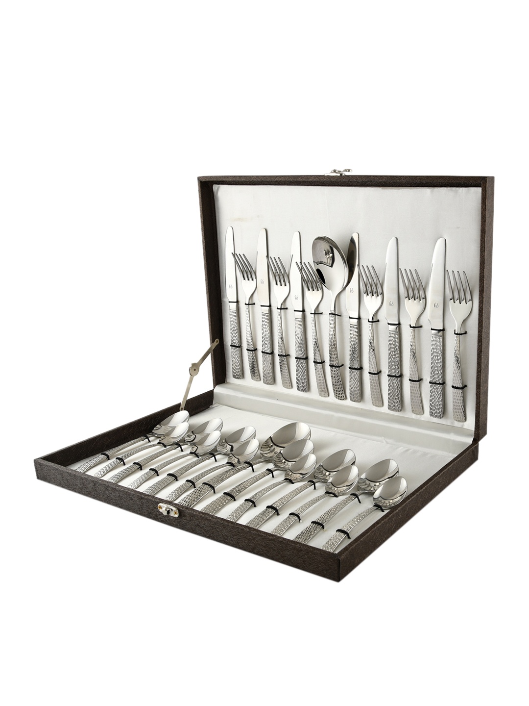 

FNS Set Of 26 Silver-Toned Cutlery Set With Box