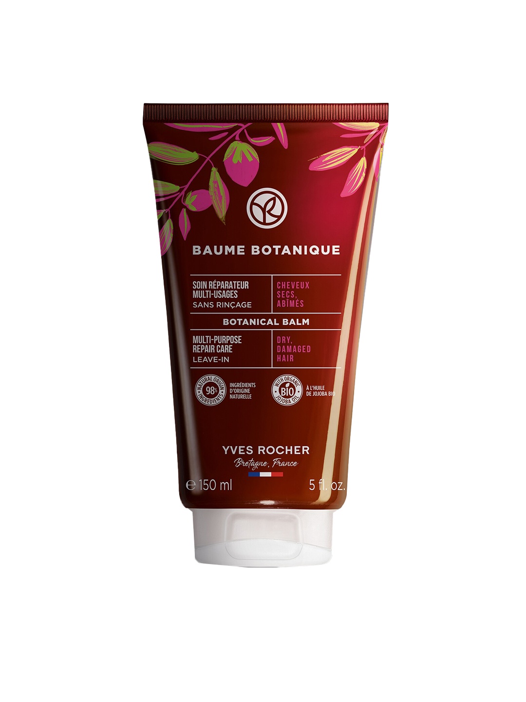 

YVES ROCHER Baume Botanique Organic Jojoba Leave In Botanical Balm Hair Cream - 150 ml, Red