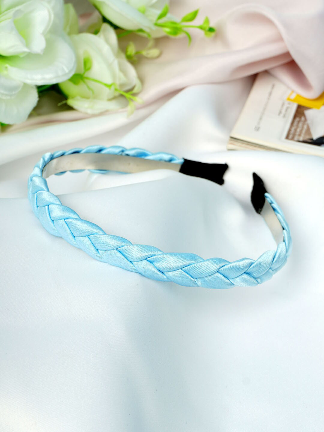 

Emmie Women Blue Braided Hairband