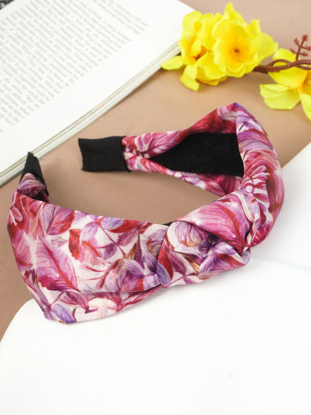 

Emmie Women Pink & Purple Printed Knotted Hairband