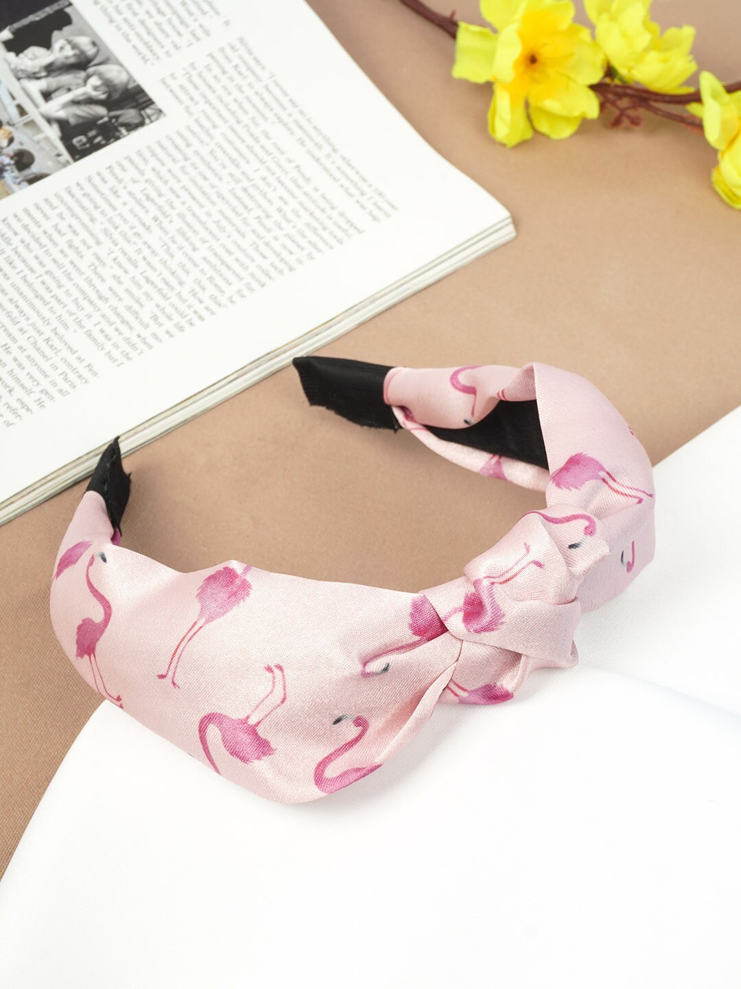 

Emmie Women Pink Printed Knotted Hairband