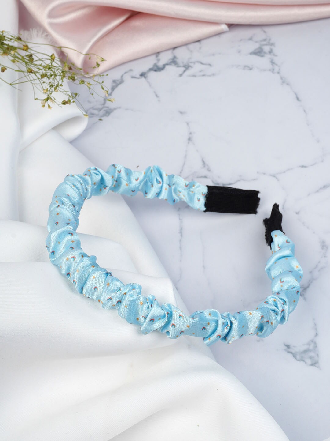 

Emmie Women Blue Printed Ruffled Hairband