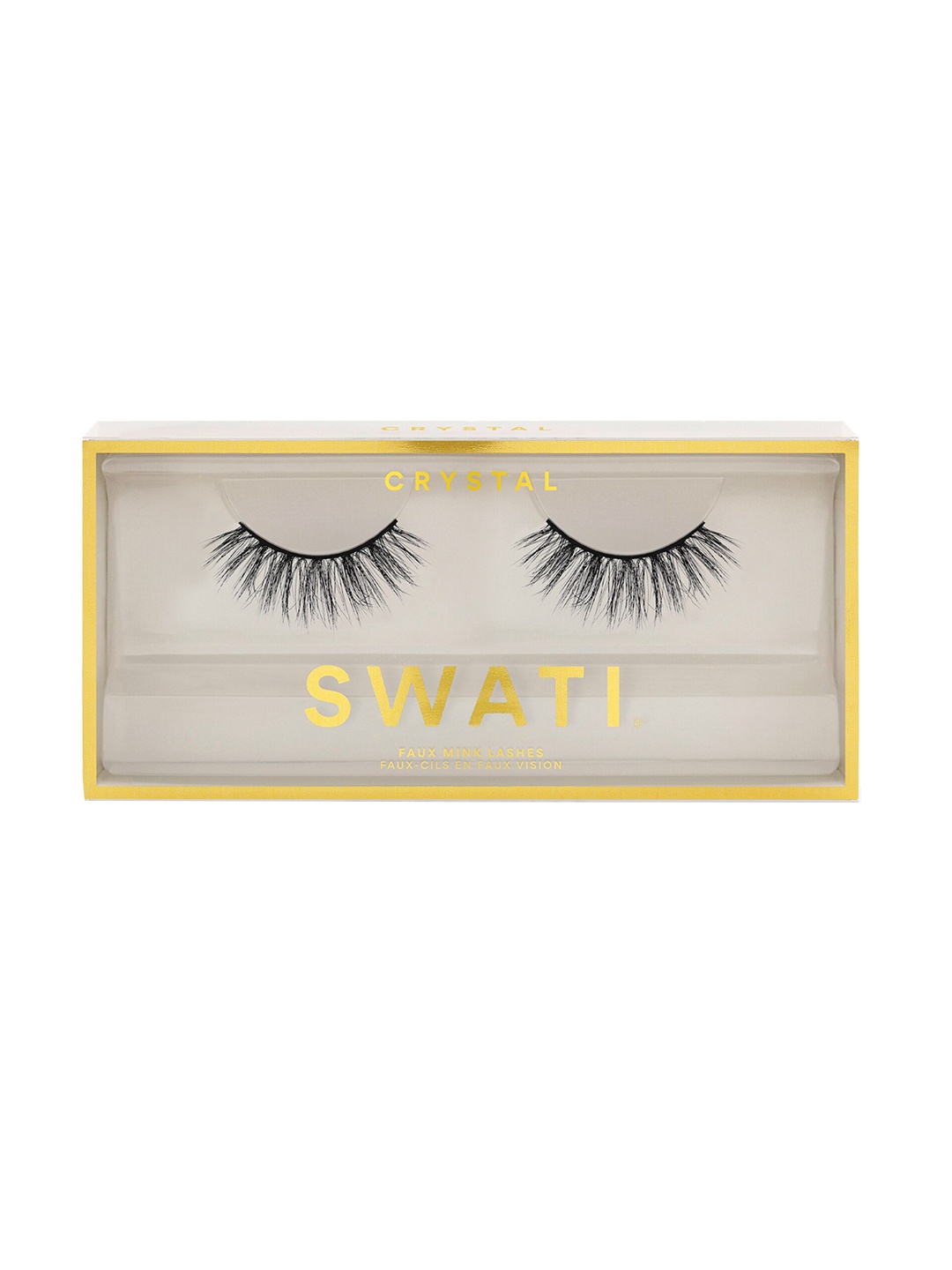 

SWATI COSMETICS Black Faux Mink Eye Lashes - Crystal