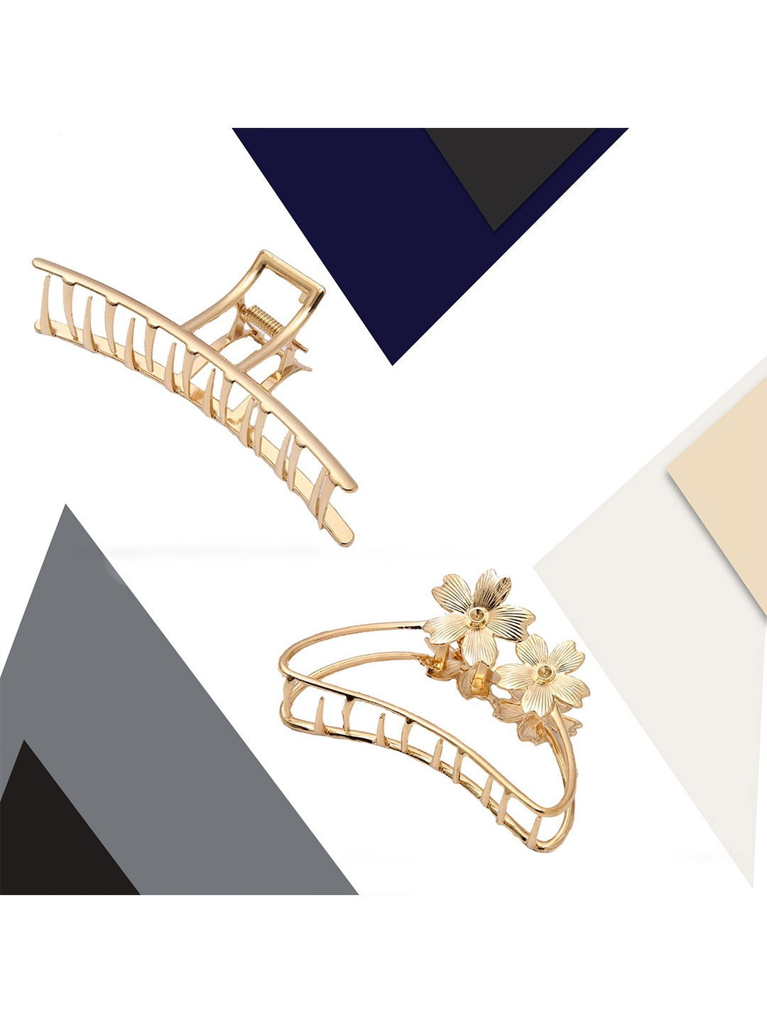 

Krelin Women Gold-Toned Set of 2 Claw Clips