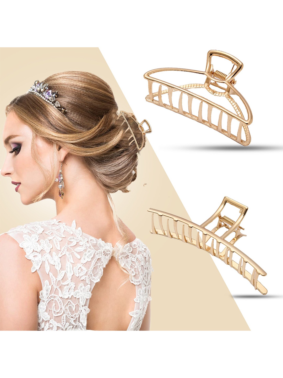 

Krelin Women Gold-Toned Set of 2 Claw Clips