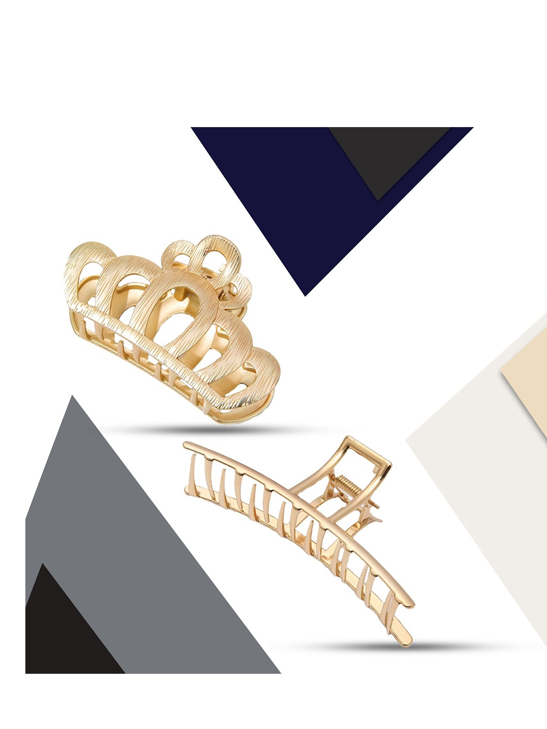 

Krelin Women Gold-Toned Set of 2 Claw Clips