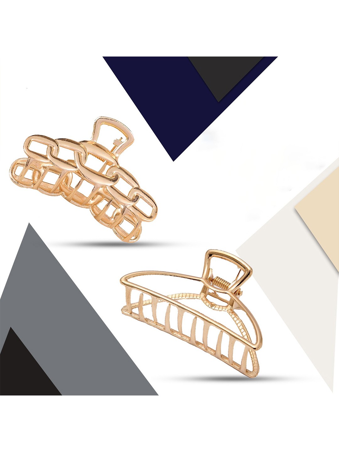 

Krelin Women Gold-Toned Set of 2 Claw Clips