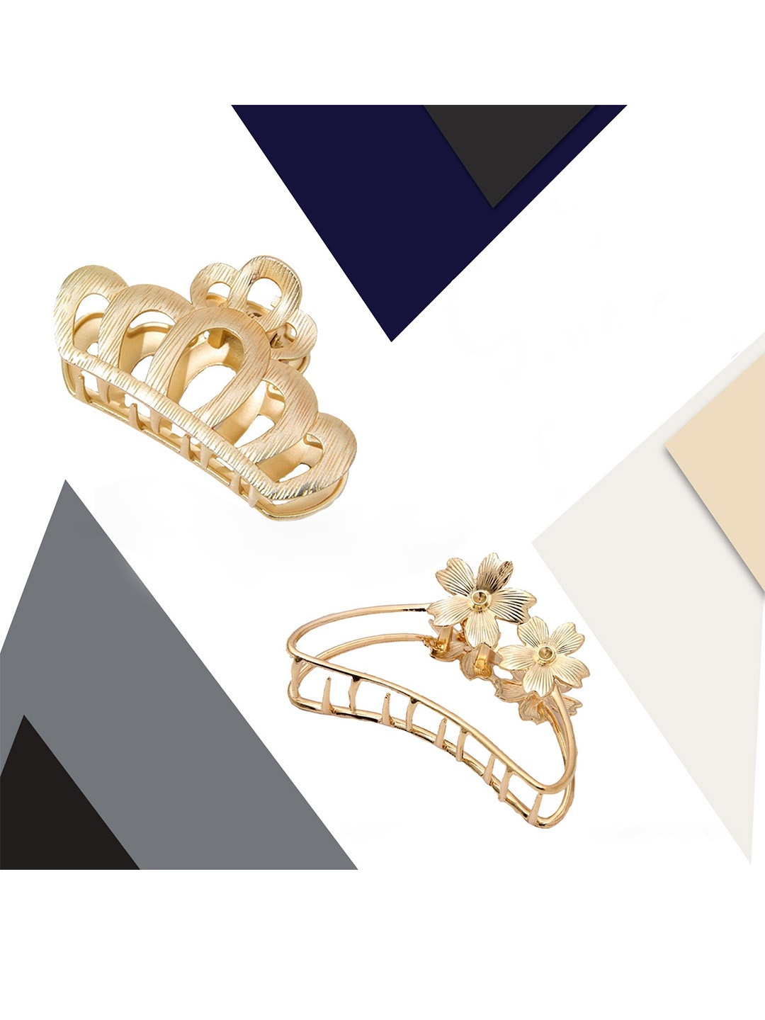 

Krelin Women Gold-Toned Set of 2 Claw Clips