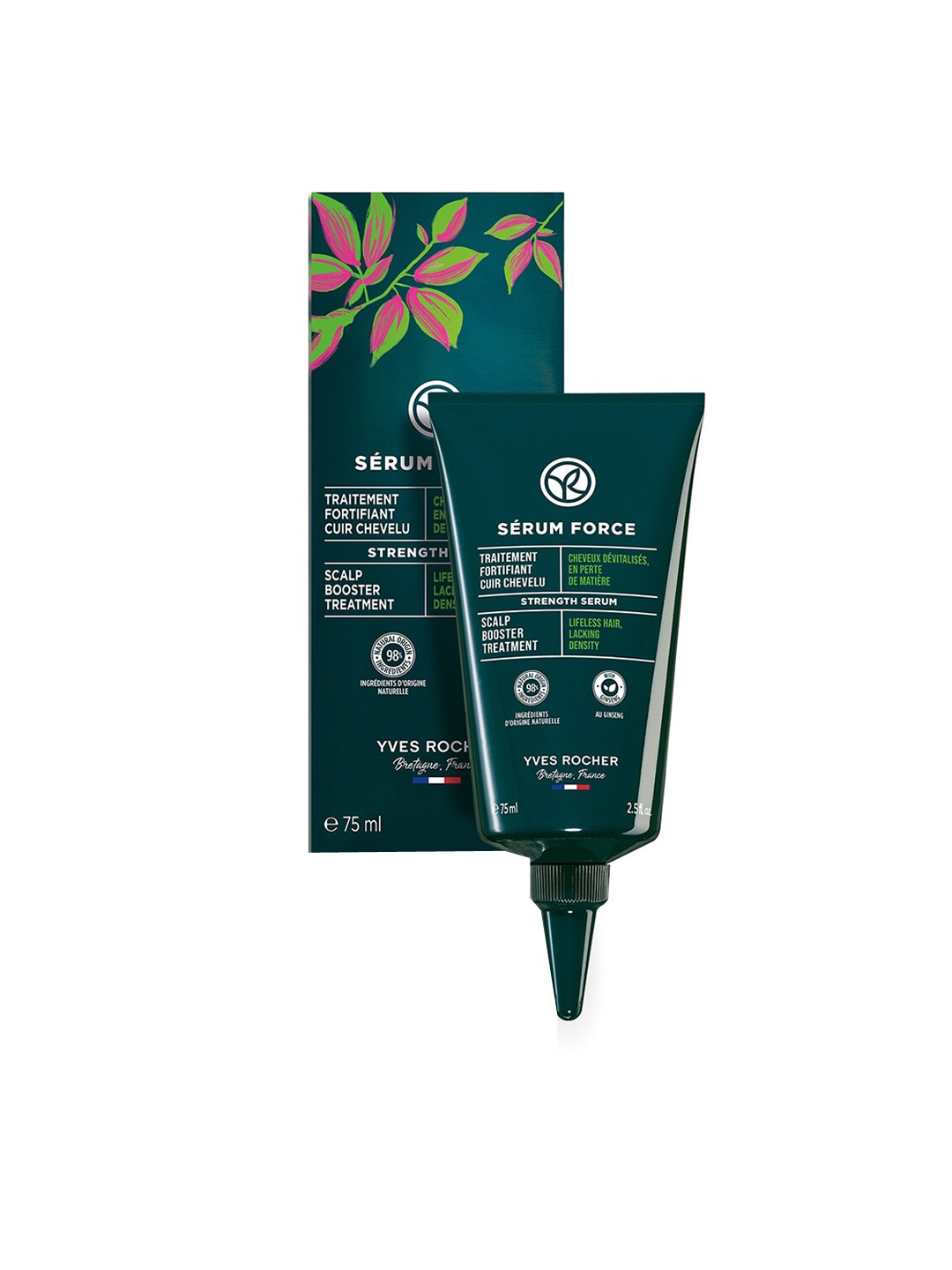 

YVES ROCHER Anti Hair Loss Scalp Booster Treatment Strength Serum with Gingsen - 75 ml, Green