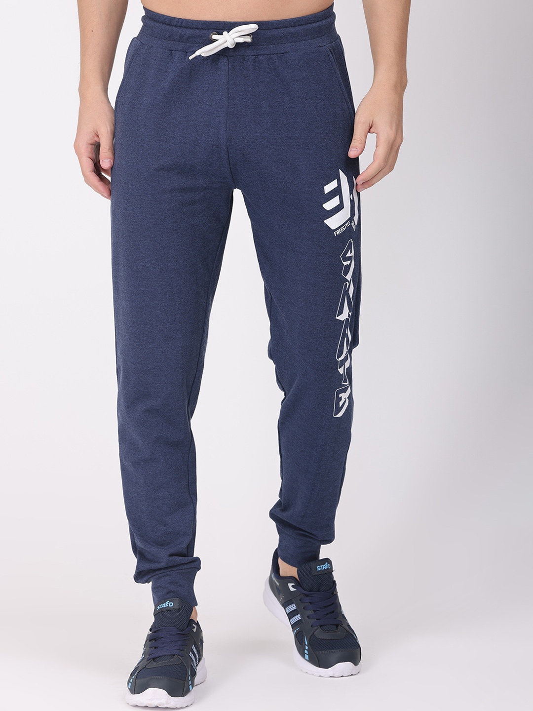 

POLONIUM Men Blue Solid Rapid-Dry Track Pants