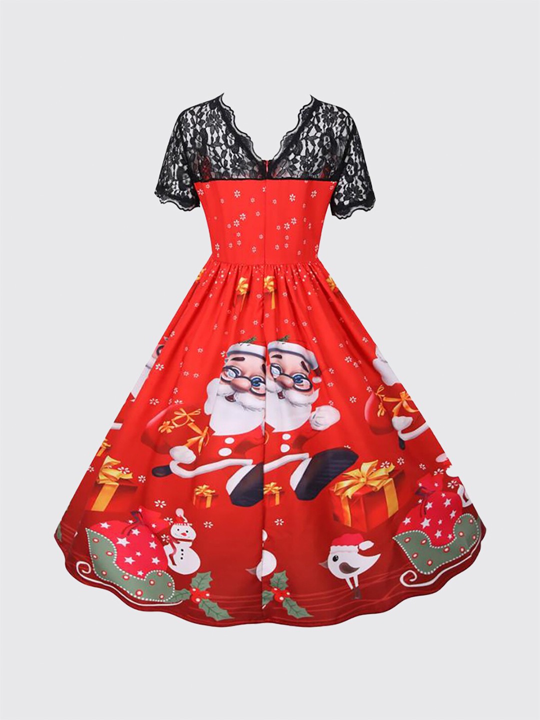 

URBANIC Women Red & Black Maxi Dress