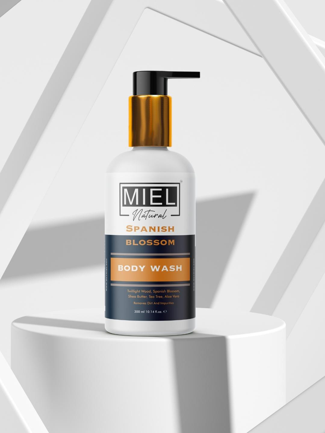 

Miel Natural Spanish Blossom Body Wash with Shea Butter & Tea Tree - 300ml, White