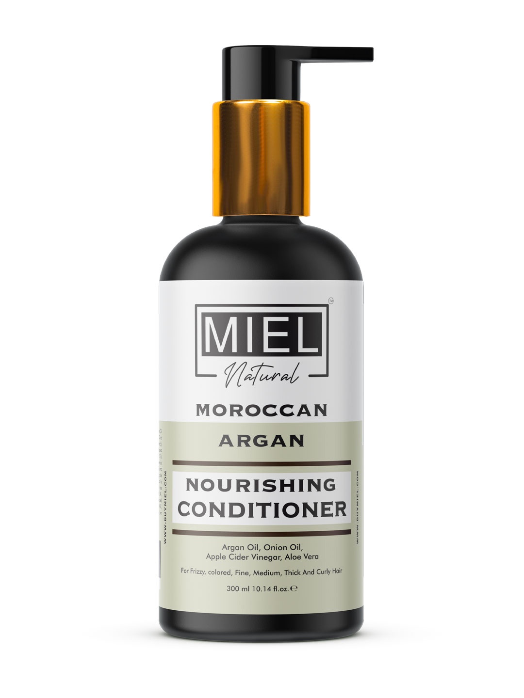 

Miel Natural Moroccan Argan Nourishing Conditioner with Onion Oil & Aloe Vera - 300ml, White