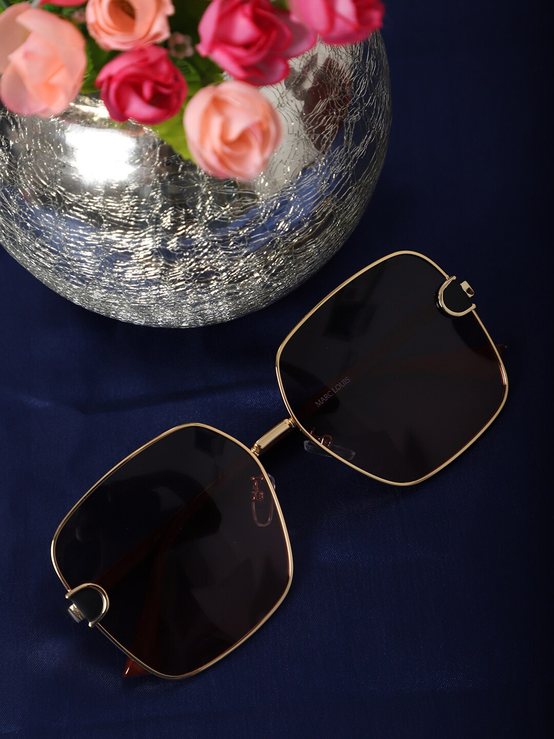 

MARC LOUIS Women Pink Lens & Pink Aviator Sunglasses With UV Protected Lens
