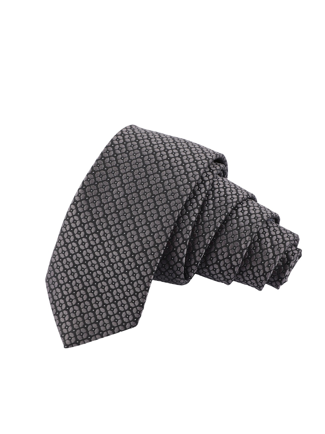 

Alvaro Castagnino Men Black & Grey Skinny Tie